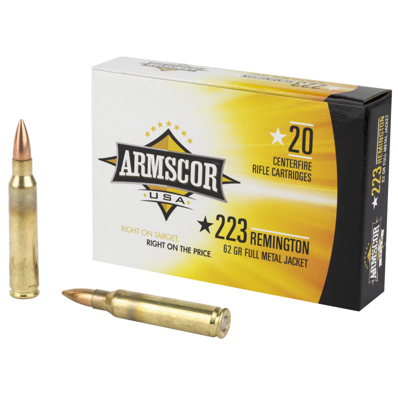 Armscor Rifle Ammunition .223 Remington 62 Grain Full Metal Jacket