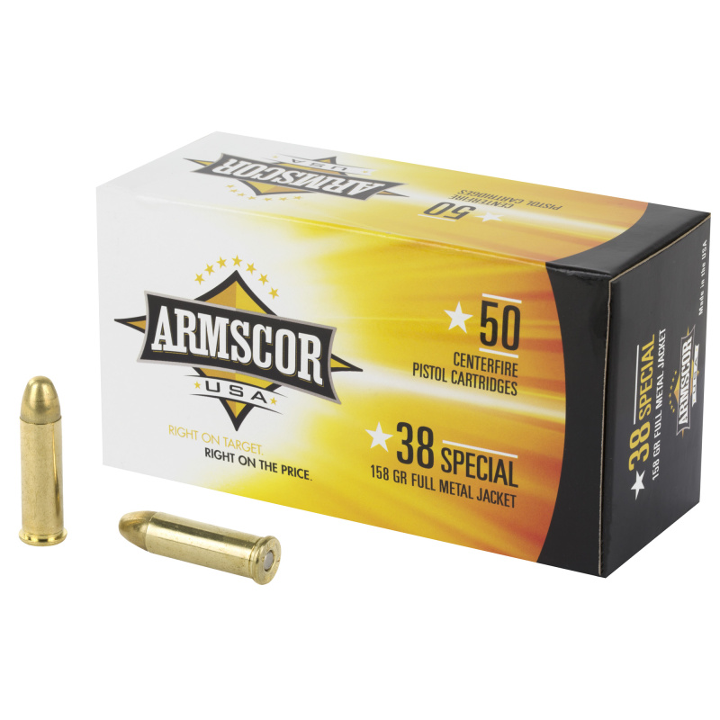 Armscor Handgun Ammunition .38 Special 158 Grain Full Metal Jacket