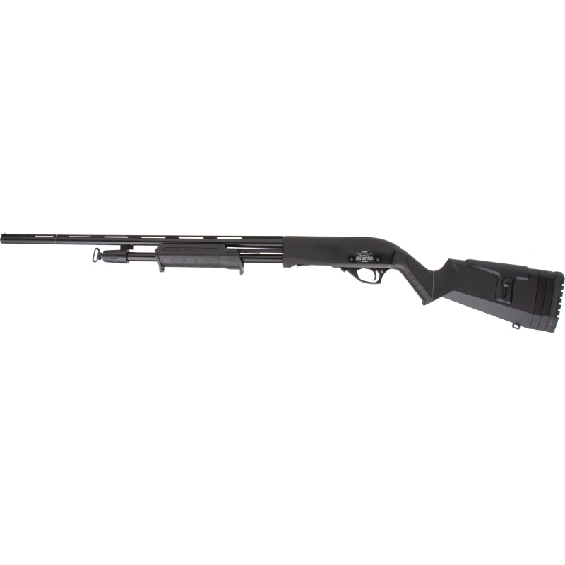 YAG410 Pump Shotgun, 410 Bore, 3" Chamber, 22" Barrel, Synthetic Stock, Matte Finish, Black, Fiber Optic Front Sight, Push Button Safety, 5 Rounds, Includes Chokes - IC - M - F YPA410H22-B