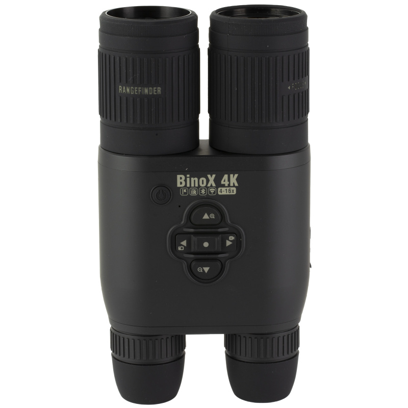 BinoX 4K, Night Vision Binocular, 4-16x65mm, Laser Rangefinder, Full HD Video Recording, WiFi, Smooth Zoom and Smartphone Controlling with iOS or Android Apps, Matte Finish, Black DGBNBN4KLRF