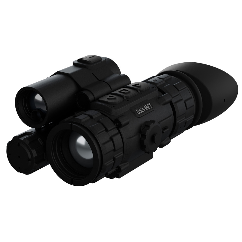 Odin 6 Multi Functional Thermal Optic, Laser Rangefinder, Monocular, 1X/2X/4X/8X Magnification, 25mm Objective, Black, Includes Carry Case and Charging Cable IMFOD6625LRF