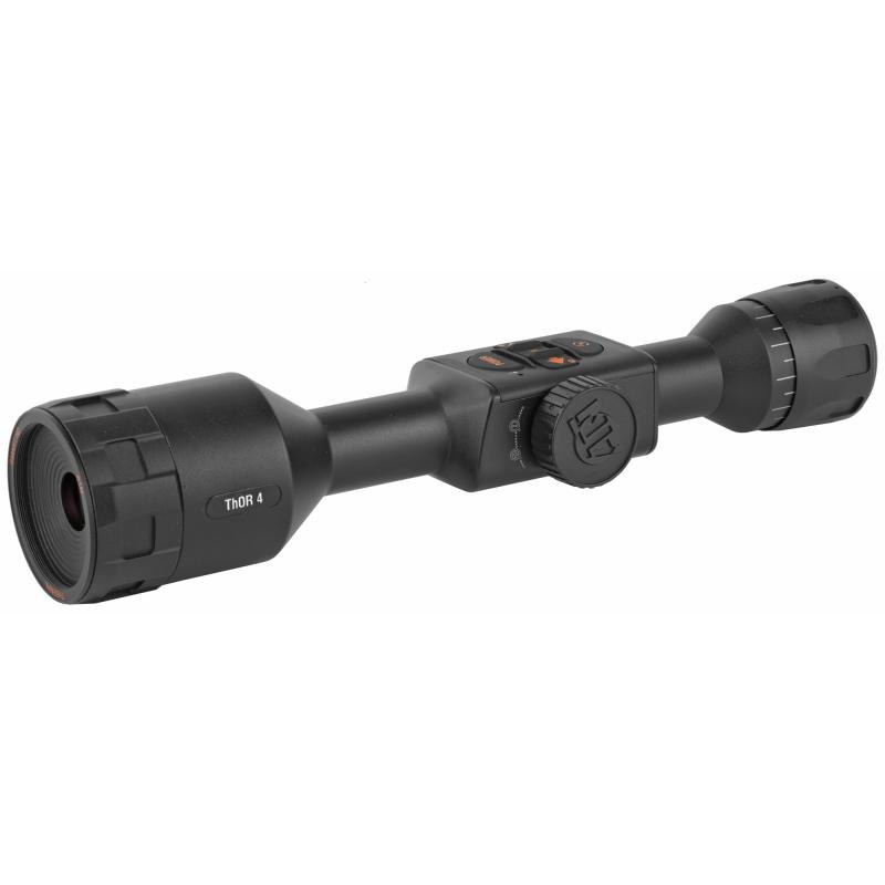 THOR 4 384, Thermal Rifle Scope, 1.25-5X, 384x288, 5 Different Reticles In Red/Green/Blue/White/Black, Full HD Video Record, WiFi, GPS, Smooth Zoom and Smartphone With iOS or Android, Black Finish, Batteries Included TIWST4381A