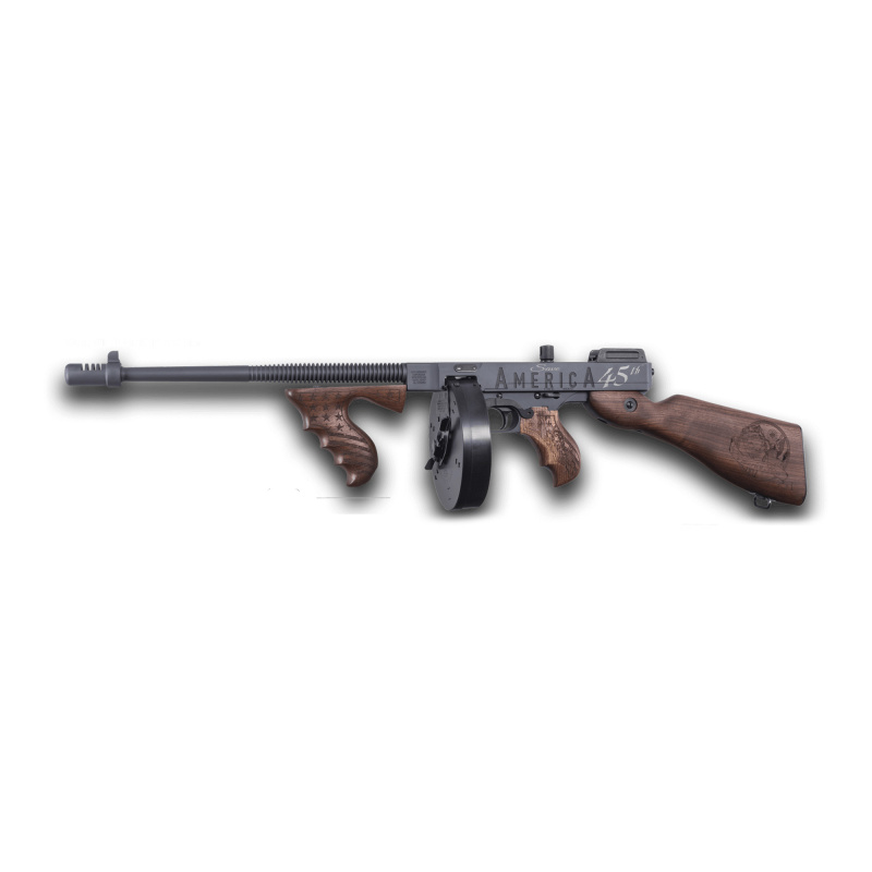 1927A-1 Deluxe, Trump Saves America, Semi-automatic Rifle, 45 ACP, 16.5" Barrel, Cerakote Finish, Sniper Gray, Walnut Stock, President Trump Engravings, 1 (50 Round), 1 (25 Round) Magazine T1-14-50DC2