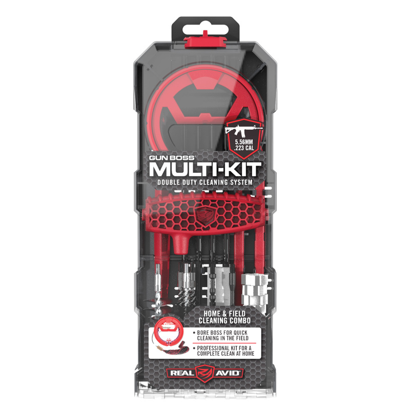 Gun Boss, Multi-Kit, Home and Field Double Duty Professional Gun Cleaning, Fits .223/5.56MM Cal AVGBMK223