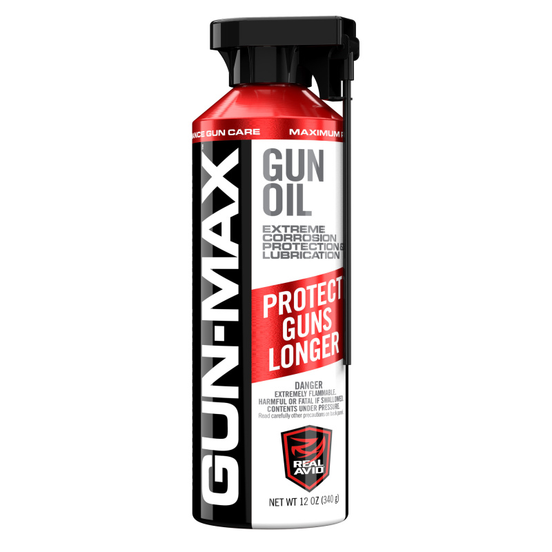 Gun Max Gun Oil, Aerosol, 12oz Can, AVMLP12A