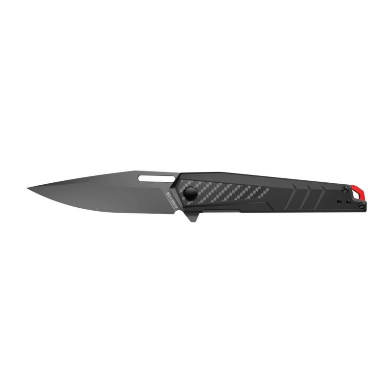RAV-5, Folding Knife, Plain Edge, Matte Finish, Black, Aluminum Handle, 3.4" Blade Length, 7.6" Overall Length, Liner Lock, Stainless Steel RAV-5
