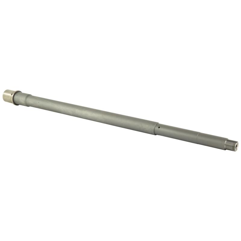 6.5GRNm Series, SPR Profile Barrel, 6.5 Grendel, Fits AR15, 18" Threaded Barrel, 5/8x24" Thread Pitch, 1:8" Barrel Twist, Rifle Length Gas System, Bead Blasted Stainless Steel, Silver BABL65G003P
