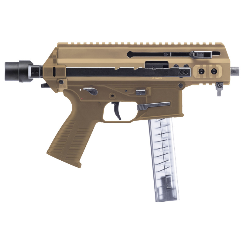 APC9K PRO, Semi-automatic, Pistol, 9MM, 4.3" Threaded Barrel, Cerakote Finish, Tan, 30 Rounds, 1 Magazine, Telescopic Brace Adapter BT-361765-02-CT
