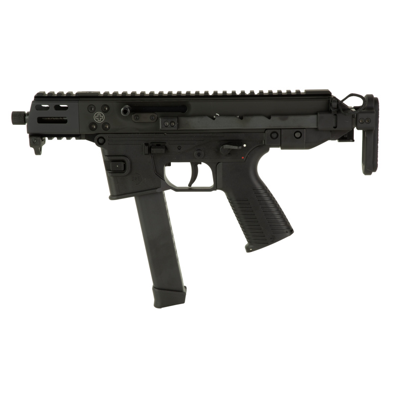 GHM9, Semi-automatic Rifle, SBR, 9MM, 4.3" Barrel, Anodized Finish, Black, Telescoping Stock, Glock Magazine Compatible, 1 Magazine, 33 Rounds BT-450008-SBR-G-TS - DISCONTINUED