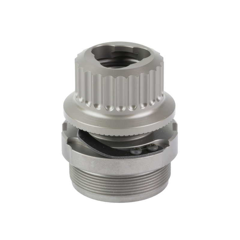 RQD Tri Lug, Suppressor Mount, 9MM, HUB Compatible Suppressor to B&T/HK Spec Tri-Lug Barrel, Stainless Steel and Titanium Finish SD-145712