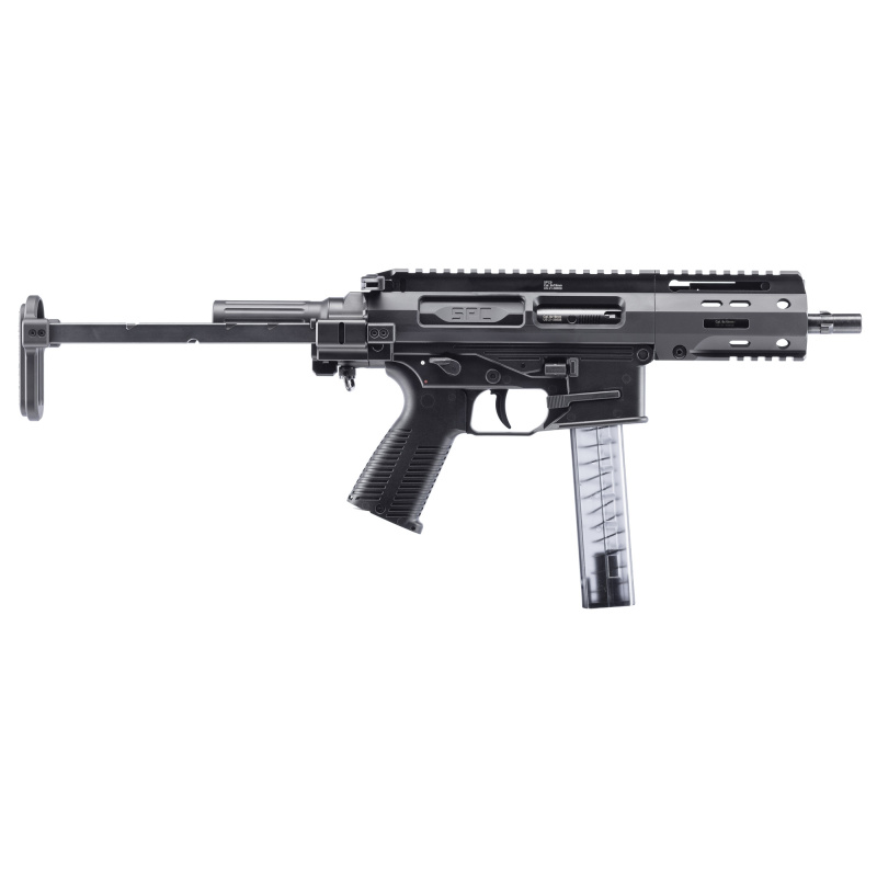 SPC, Semi-automatic Rifle, SBR, 9MM, 4.5" Barrel, Anodized Finish, Black, PDW Stock, 30 Rounds, 1 Magazine BT-500003-PDW-SBR-TS