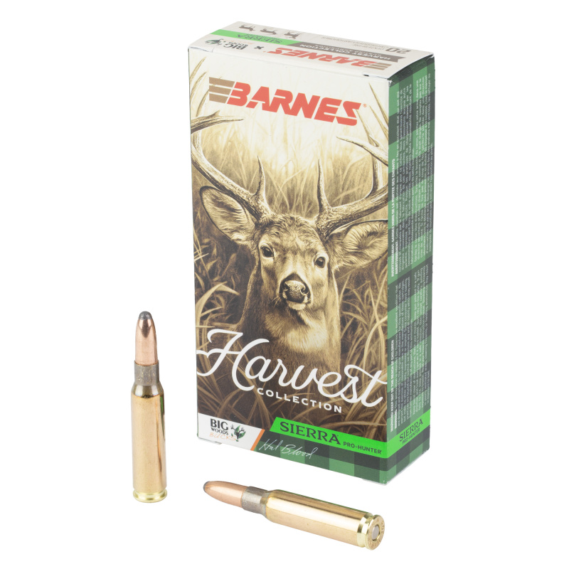 Harvest Collection, 308 Winchester, 180 Grain, Sierra Pro-Hunter Round Nose Bullet, 20 Round Box 32557