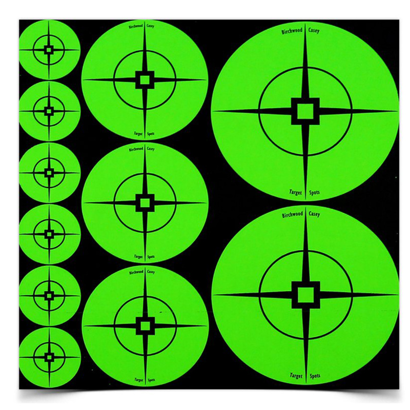 Self-Adhesive Target Spots Atomic Green With Crosshairs 110 Assorted Spots