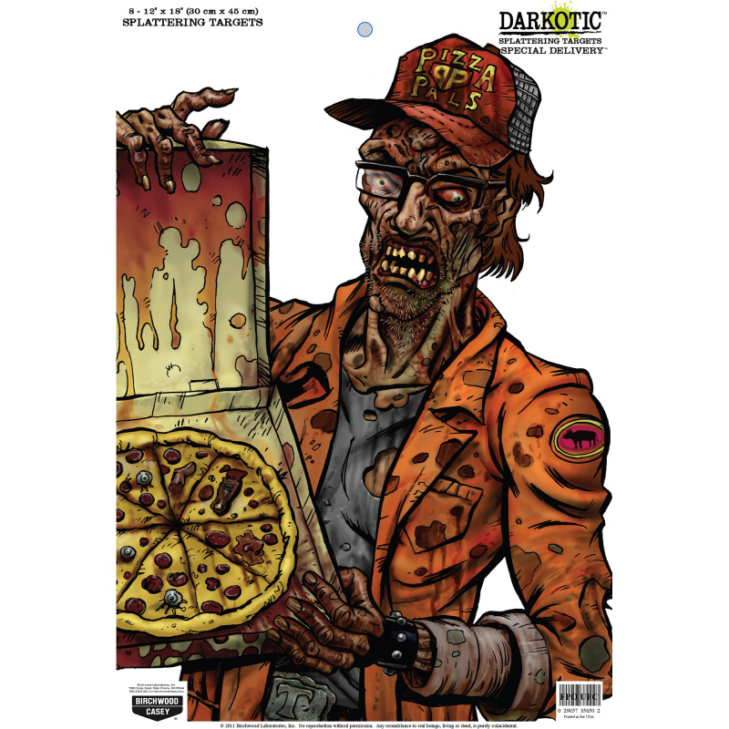 Darkotic Splattering Targets 12x18 Inches Special Delivery 8 Per Pack Shrink Wrapped