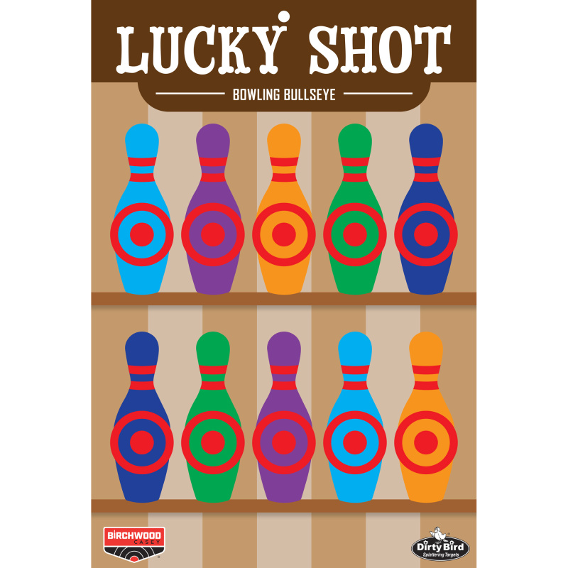 Dirty Bird, 12" x 18" Lucky Shot Bowling Pins Target, 6 Targets BC-35773