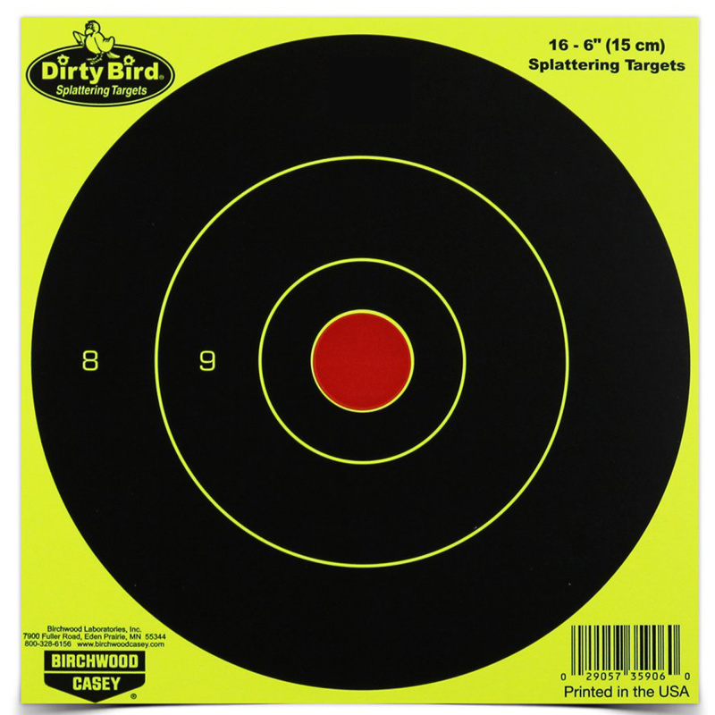 Dirty Bird Bull's Eye Yellow 6 Inch Round 16 Per Package