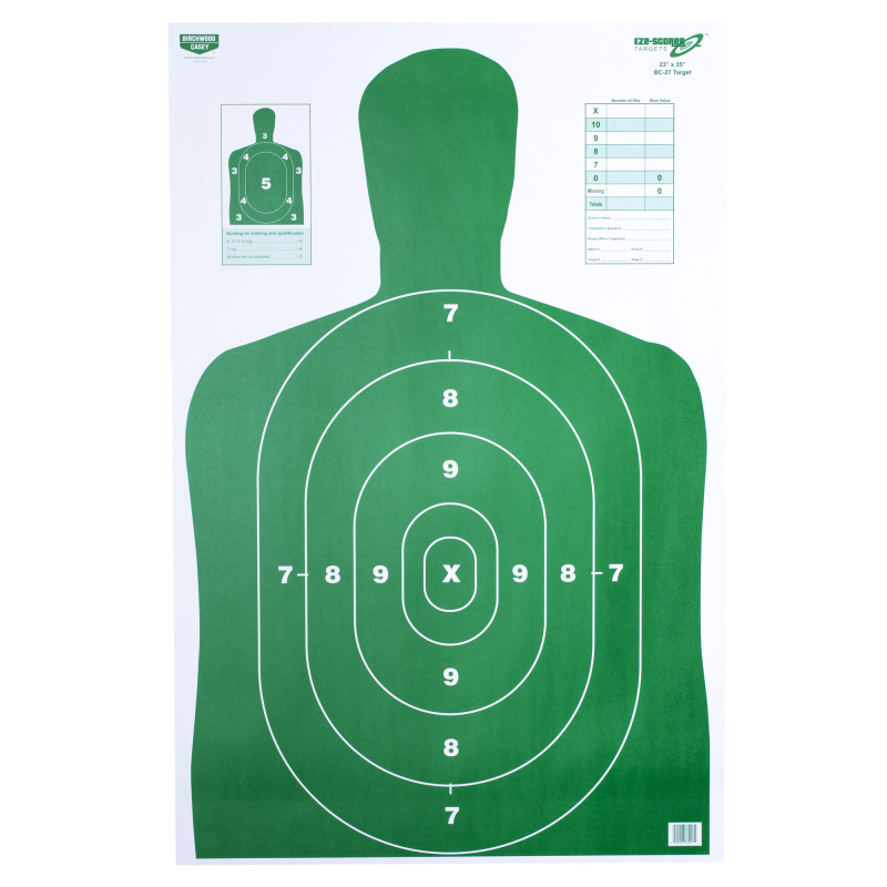 Eze-Scorer Target, BC-27,  23x35, 100 Targets, Green BC-37017