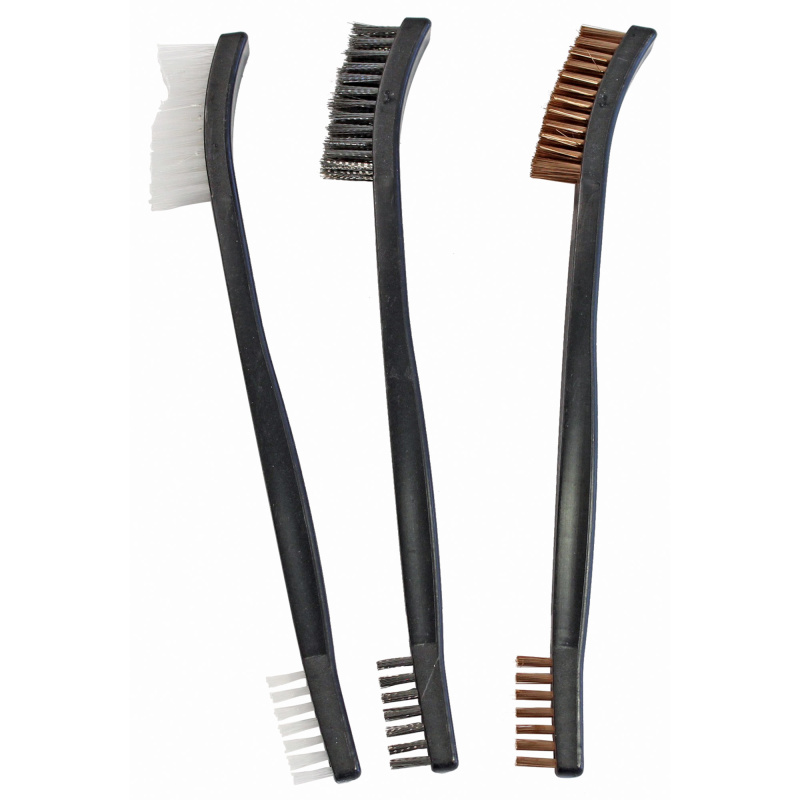 Utility Brushes, 3-Pack, Bronze, Nylon, and Stainless 41104