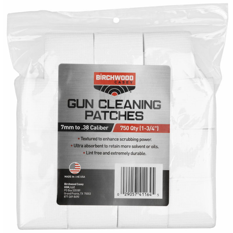 Gun Cleaning Patches 1.75 Inch Square 750 Per Pack