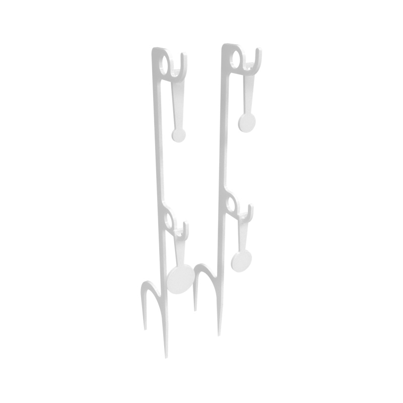 AR500 Gong, Rimfire Target Set, 1/4", 1-Hole, White, Includes 4 Round Steel Targets BC-41580