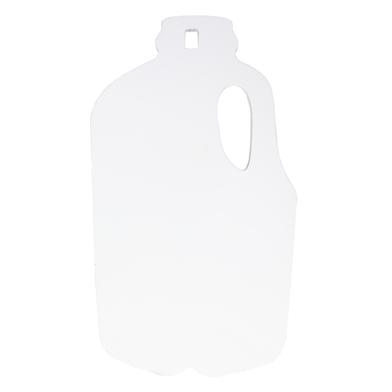 AR500 Gong, Milk Jug Silhouette Target, 3/8", 1-Hole, White BC-47712