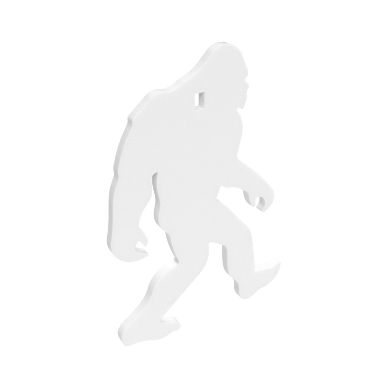 AR500 Gong, Yeti Silhouette Target, 3/8", 1-Hole, White BC-47713