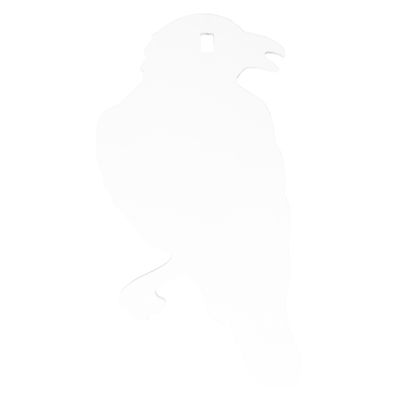 AR500 Gong, Crow Silhouette Target, 3/8", 1-Hole, White BC-47715