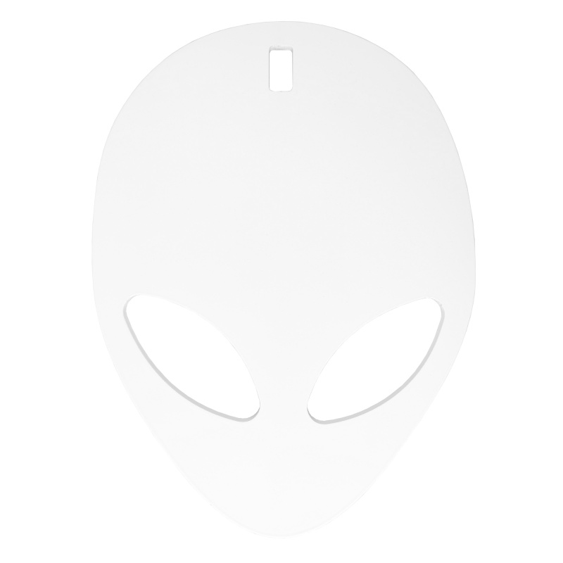 AR500 Gong, Alien Silhouette Target, 3/8", 1-Hole, White BC-47717
