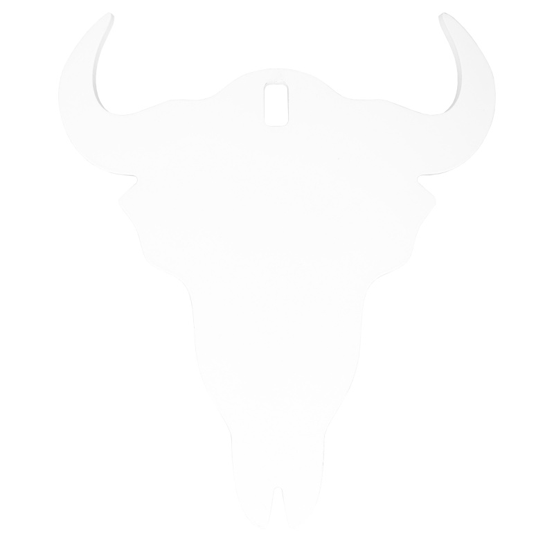 AR500 Gong, Skull Silhouette Target, 3/8", 1-Hole, White BC-47719