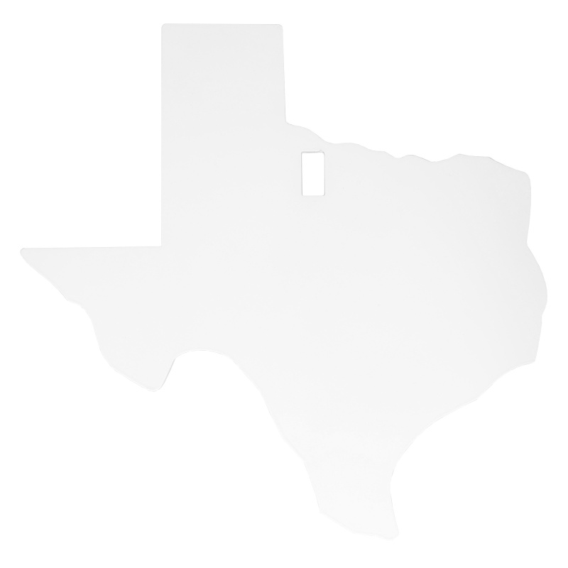 AR500 Gong, Texas Silhouette Target, 3/8", 1-Hole, White BC-47721