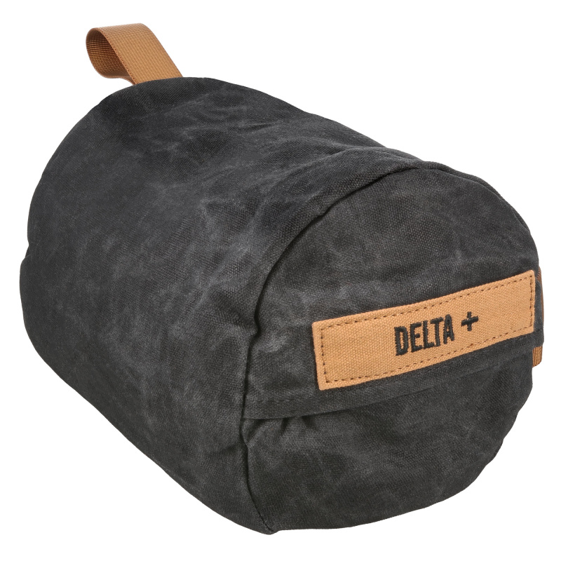 Steady Shot Delta, Large Heavyweight, Polymer Filled Shooting Bag, Waxed Canvas, Black, Zippered Access Pocket, Large Handle, Sling Loop, Carabine Loop BC-BAG-SSDLH