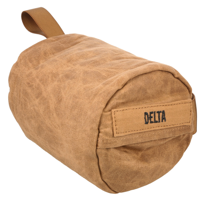 Steady Shot Delta, Ultralight, Polymer Filled Shooting Bag, Waxed Canvas, Tan, Zippered Access Pocket, Large Handle, Sling Loop, Carabine Loop BC-BAG-SSDMU