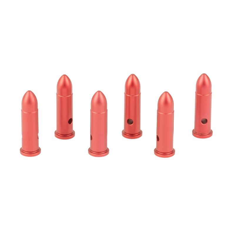 DURACAP Training Rounds, 22LR, Aluminum Construction, Anodized Finish, Red, 6 Pack BC-DCTR-22LR