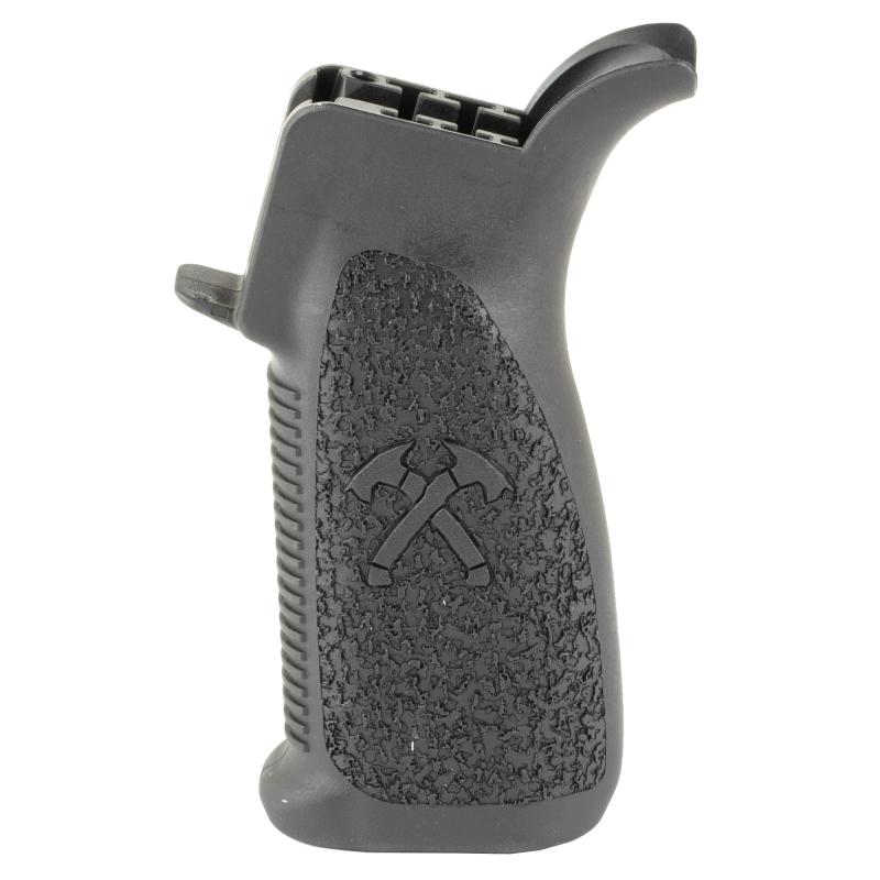 Mod 4 Grip, Jack Carr Crossed Tomahawks Logo, Fits AR Rifles, Black BCM-GFG-MOD-4JC-BLK
