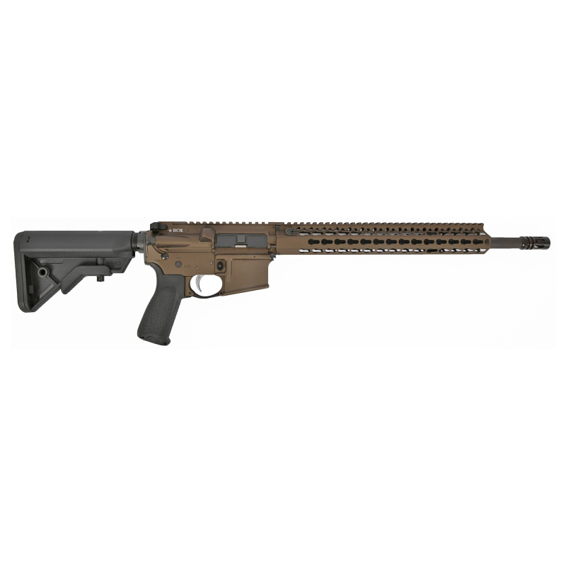 Recce 16 KMR-A Carbine, Semi-automatic Rifle, 223 Rem/556NATO, 16" Barrel, 1:7 Twist, Dark Bronze Finish, BCMGUNFIGHTER Mod 0 Stock, BCMGUNFIGHTER Mod 3 Pistol Grip, 30Rd, KMR Alpha 15" Handguard, BCMGUNFIGHTER Mod 0 Compensator 750-790-BRZ