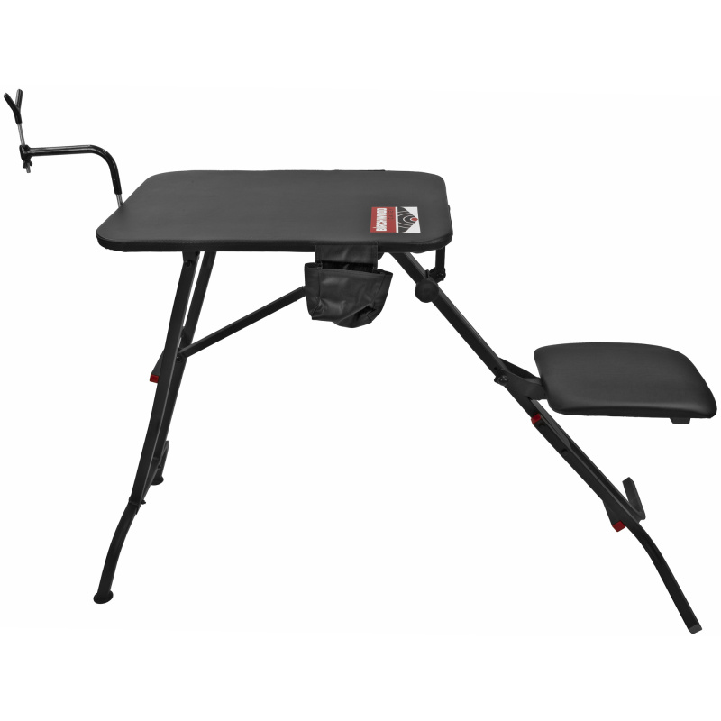 Ultra Steady Shooting Bench, Adjustable Rubber Coated Gun Rest, Folds Up for Easy Transport/Storage, Rated for 300lbs, Black BC-MSB100