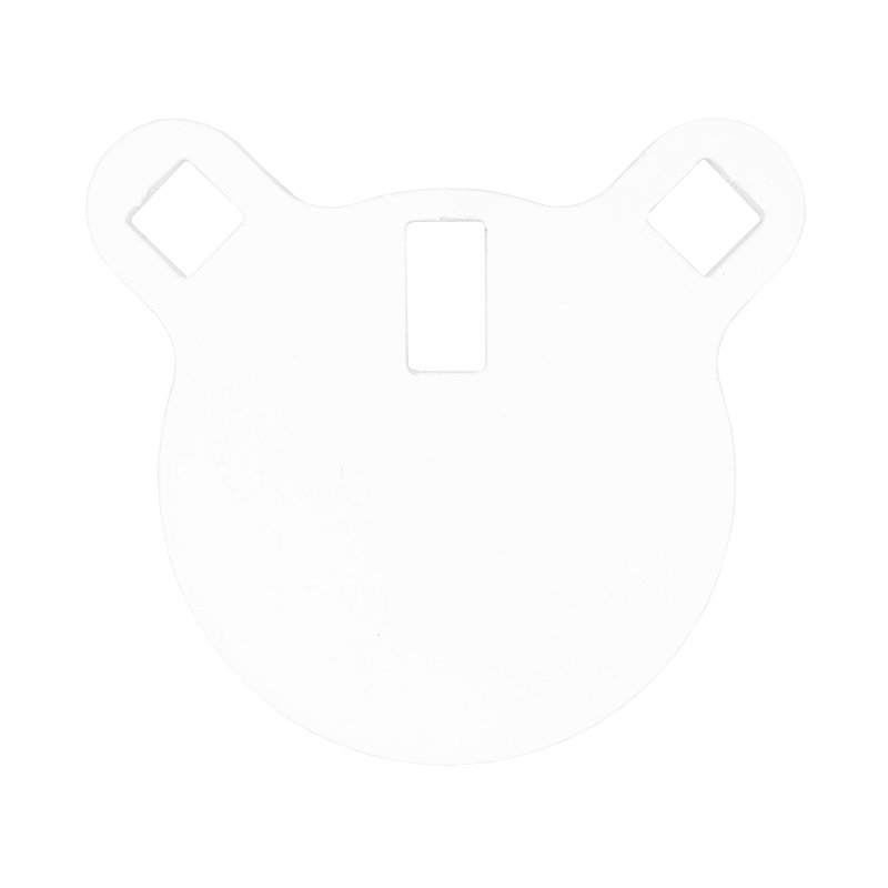 AR500 Gong, 4" Round Target, 3/8", White BC-RND4-38