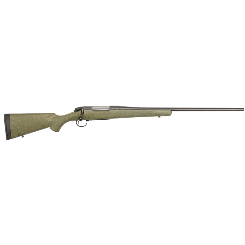 B-14 Series Hunter Rifle, Bolt Action Rifle, 300 Winchester Magnum, 24" Barrel, Cerakote Finish, Black, Green With Black/Tan Dots Synthetic Stock, 3 Rounds, Hinged Floorplate, Fits Remington 700 Scope Base with 6-48 Screws, Right Hand B14LM101C
