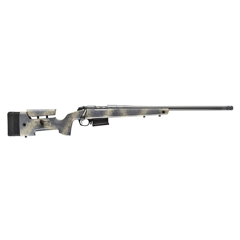 B-14 Series HMR Carbon Wilderness Rifle, Bolt Action Rifle, 300 Winchester Magnum, 26" Barrel - Carbon Fiber, Threaded 5/8-24, with Omni Muzzle Brake, Cerakote Finish, Black, Overmolded Mini-Chassis Stock, Fits Remington 700 Scope Base with 6X48 Screws,