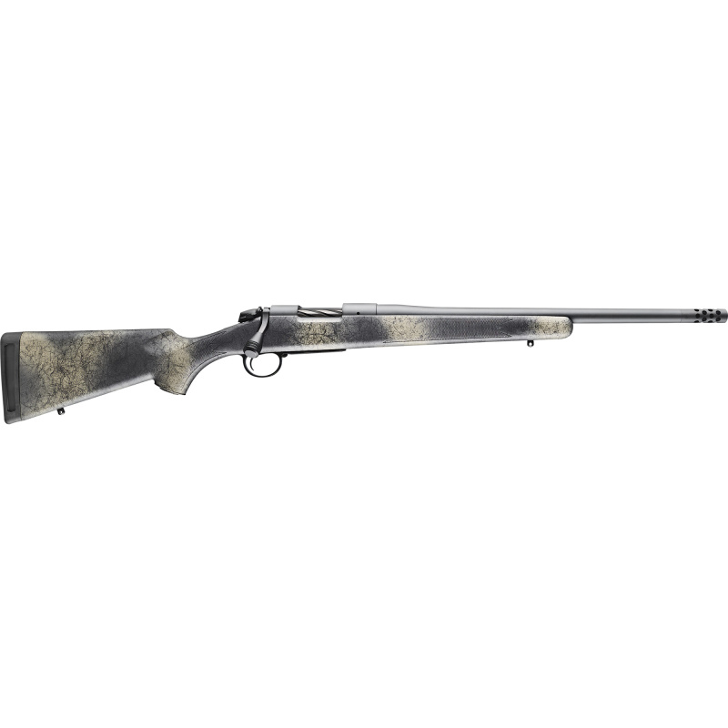 B-14 Wilderness Series Ridge Bolt Action Rifle |7mm Remington Magnum, 24" Barrel, Threaded 5/8x24, Omni Muzzle Brake, Flutted Bolt, Cerakote Finish, Sniper Gray, American Style Synthetic Stock w/ Soft Touch Finish, Right Hand, Hinged Floor Plate, 3 Rou