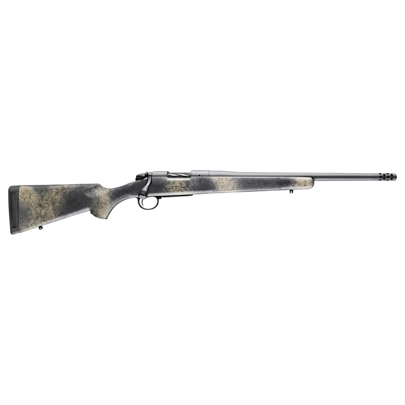 Wilderness Ridge, Bolt Action, 300 Winchester Magnum, 24" Barrel, 5/8-24 Threaded, Omni Muzzle Brake, Sniper Gray Cerakote Finish, Wilderness Synthetic Stock, Right Hand, 3Rd, Hinged Floor Plate B14LM511