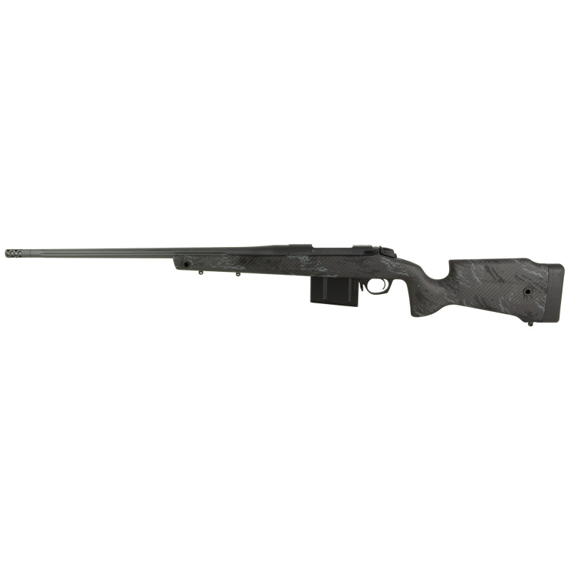 Premier Series, Crest, Bolt Action Rifle, 7MM PRC, 22" Barrel, Threaded 5/8x24, Omni Muzzle Brake, Fluted Bolt, Cerakote Finish, Sniper Gray, Monte Carlo Carbon Fiber Stock, 5 Rounds, 1 AICS Style Magazine, Right Hand 14LM7513