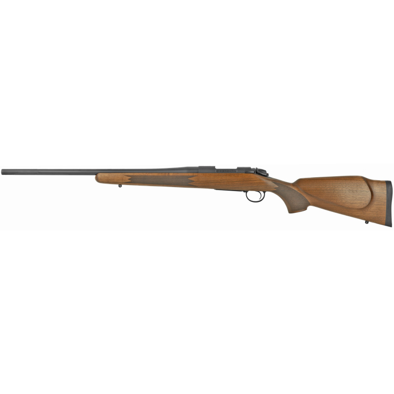B-14 Series Timber Rifle, Bolt Action Rifle, 308 Winchester, 20" Barrel, Cerakote Finish, Black, Monte Carlo Walnut Stock, 4 Rounds, Hinged Floorplate, Fits Remington 700 Scope Base with 6-48 Screws, Right Hand B14S001C