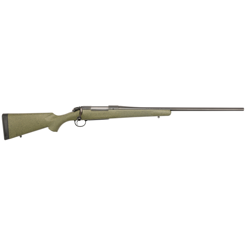 B-14 Series Hunter Rifle, Bolt Action Rifle, 6.5 Creedmoor, 22" Barrel, Cerakote Finish, Black, Green With Black/Tan Dots Synthetic Stock, 3 Rounds, Hinged Floorplate, Fits Remington 700 Scope Base with 6-48 Screws, Right Hand B14S102C