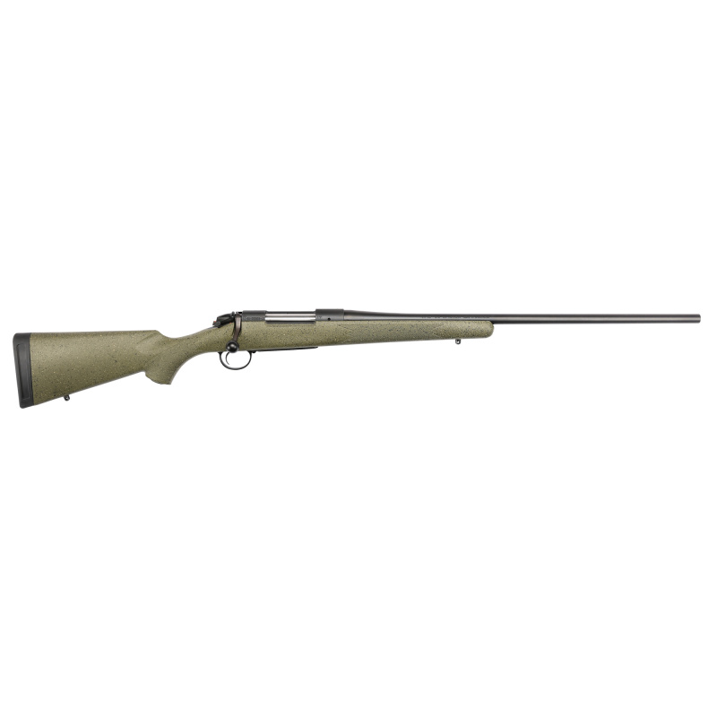 B-14 Series Hunter Rifle, Bolt Action Rifle, 22-250 Remington, 22" Barrel, Cerakote Finish, Black, Green With Black/Tan Dots Synthetic Stock, 4 Rounds, Hinged Floorplate, Fits Remington 700 Scope Base with 6-48 Screws, Right Hand B14S104C