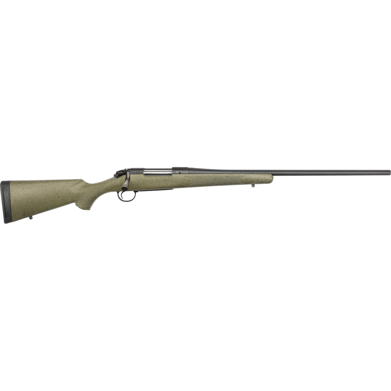 B-14 Series, Hunter, Bolt Action Rifle, 7MM-08, 22", Cerakote Finish, Graphite Black, American Style Synthetic Stock w/ Soft Touch Finish, Green w/ Black and Tan Dots, Right Hand, Hinged Floor Plate, 4 Rounds B14S107C