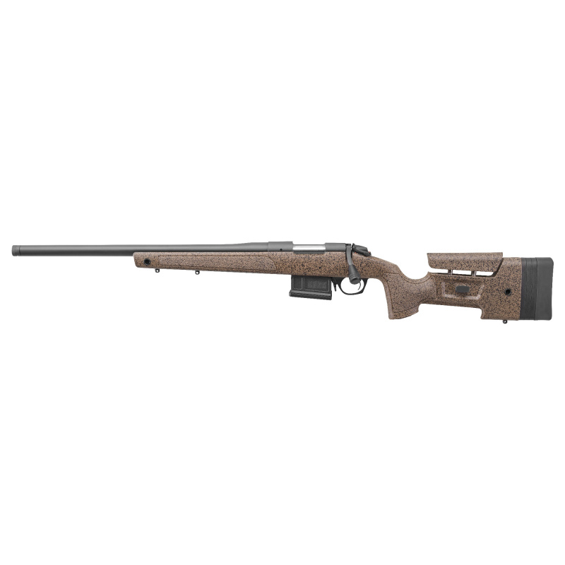 B-14 Series HMR Rifle, Left Hand, Bolt Action Rifle, 6.5 Creedmoor, 22" Barrel - Threaded 5/8-24, Cerakote Finish, Black, Black/Tan HMR Synthetic Stock with Cheek Riser and LOP Spacers, 5 Rounds, AICS Style Detachable Magazine
