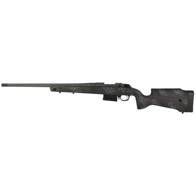 Premier Series, Crest, Bolt Action Rifle, 6.5 Creedmoor, 20" Flutted Barrel, Threaded 5/8x24, Omni Muzzle Brake, Cerakote Finish, Sniper Gray, Monte Carlo Carbon Fiber Stock, 5 Rounds, 1 AICS Style Magazine B14S752