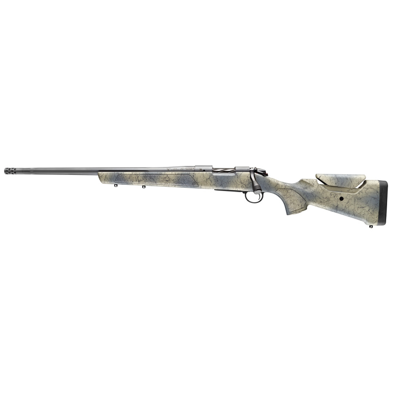B-14 Wilderness Series Sierra, Bolt Action Rifle, 22 Creedmoor, 20" Fluted Barrel, Threaded 5/8X24, Camo Finish, Sniper Gray, Sierra Synthetic Soft Touch Stock, Omni Muzzle Brake, Fluted Bolt, 4 Rounds, Hinged Floor Plate Magazine, Right Hand B14S814