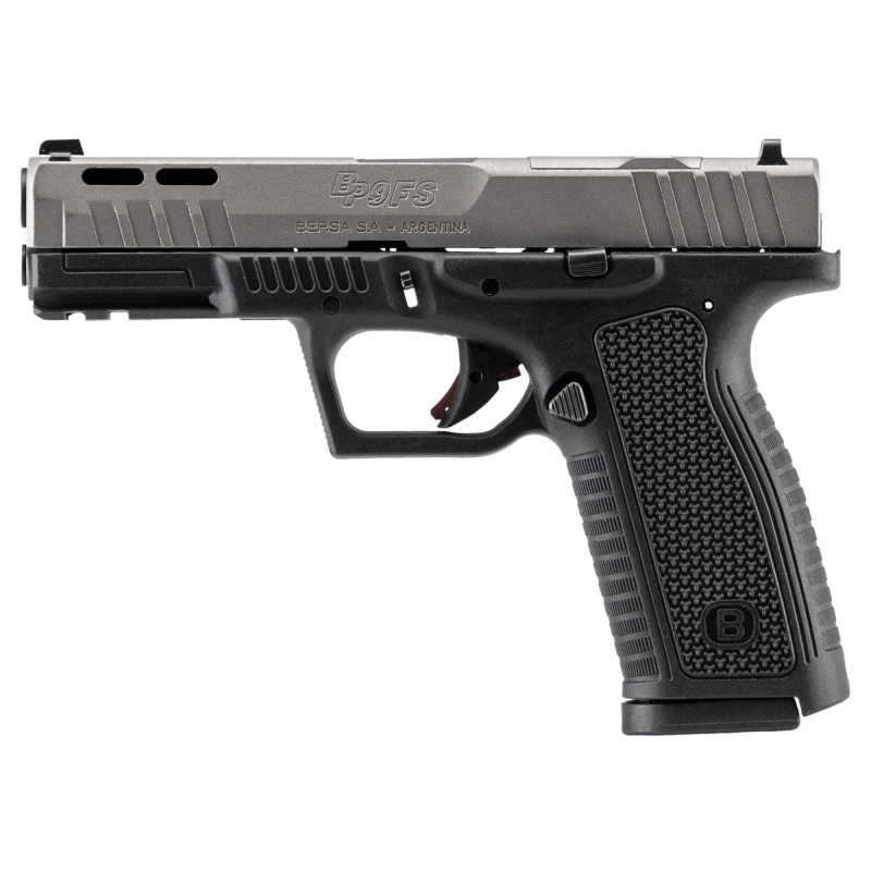 BP9, Double Action, Semi-automatic, Steel Frame Pistol, Full Size, 9MM, 4.25" Barrel, Duotone Finish, Polymer Grips, 3-Dot Sights, Optics Ready, 17 Rounds, 2 Magazines BP9FSDTOR